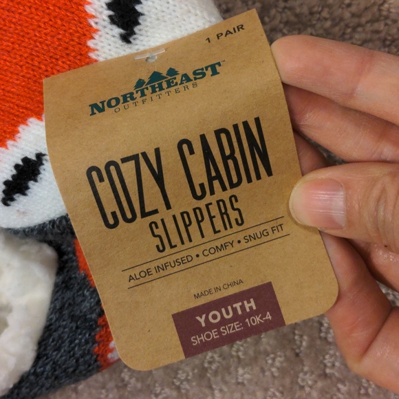 Cozy Cabin Fox 🦊 Slippers (Aloe Infused) Youth Size 10K - 4 NWT - Picture 2 of 5